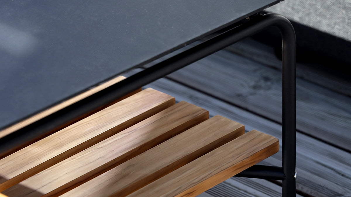 Patio Sofa Table - 113x70 - Outdoor Aluminum Sofa Table