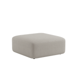 Fjord Sofa pouf in Sealife Ivory textile with rounded edges and soft organic shape