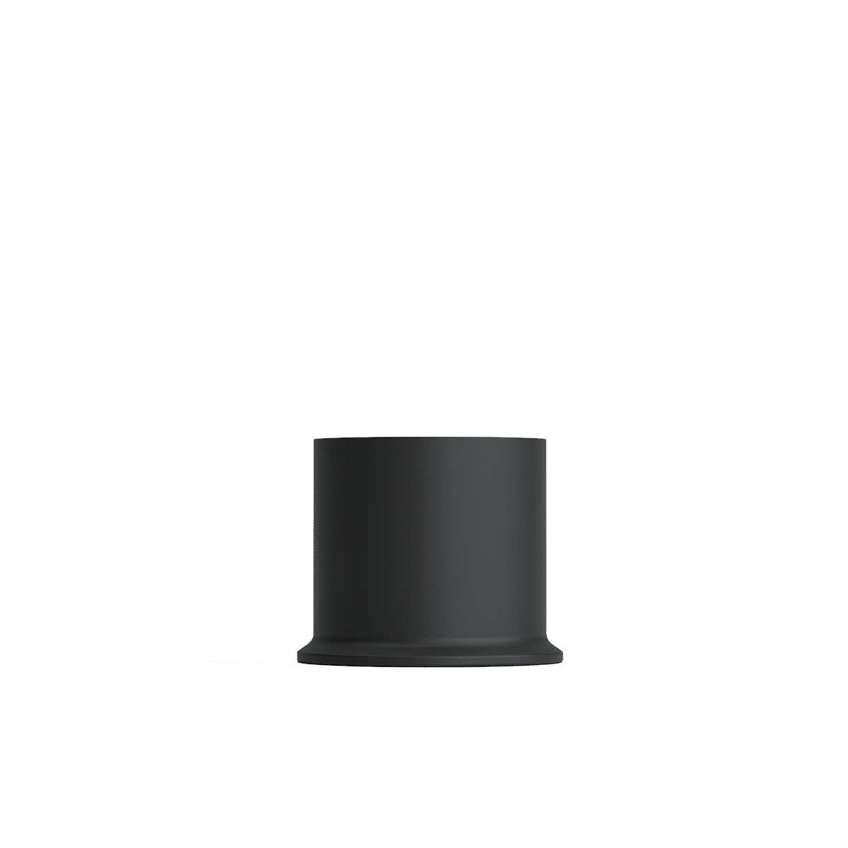 Black powder-coated stainless steel London base for Lamp Intelligent, 5 size, sleek industrial design