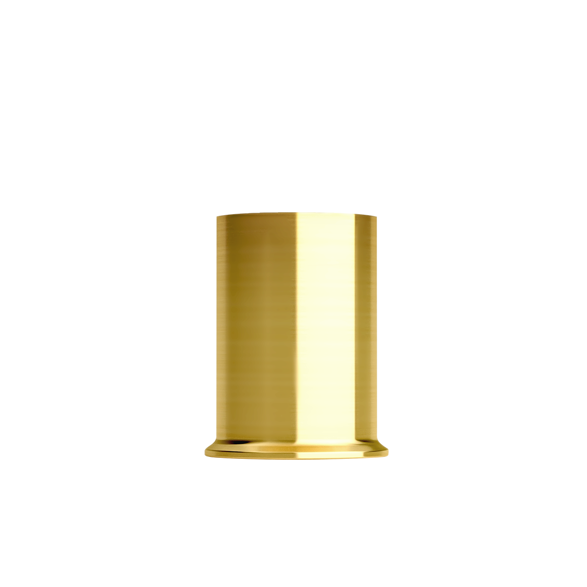 Brass London base for Lamp Intelligent with sleek recycled stainless steel design, 8 size, no lamp attached.