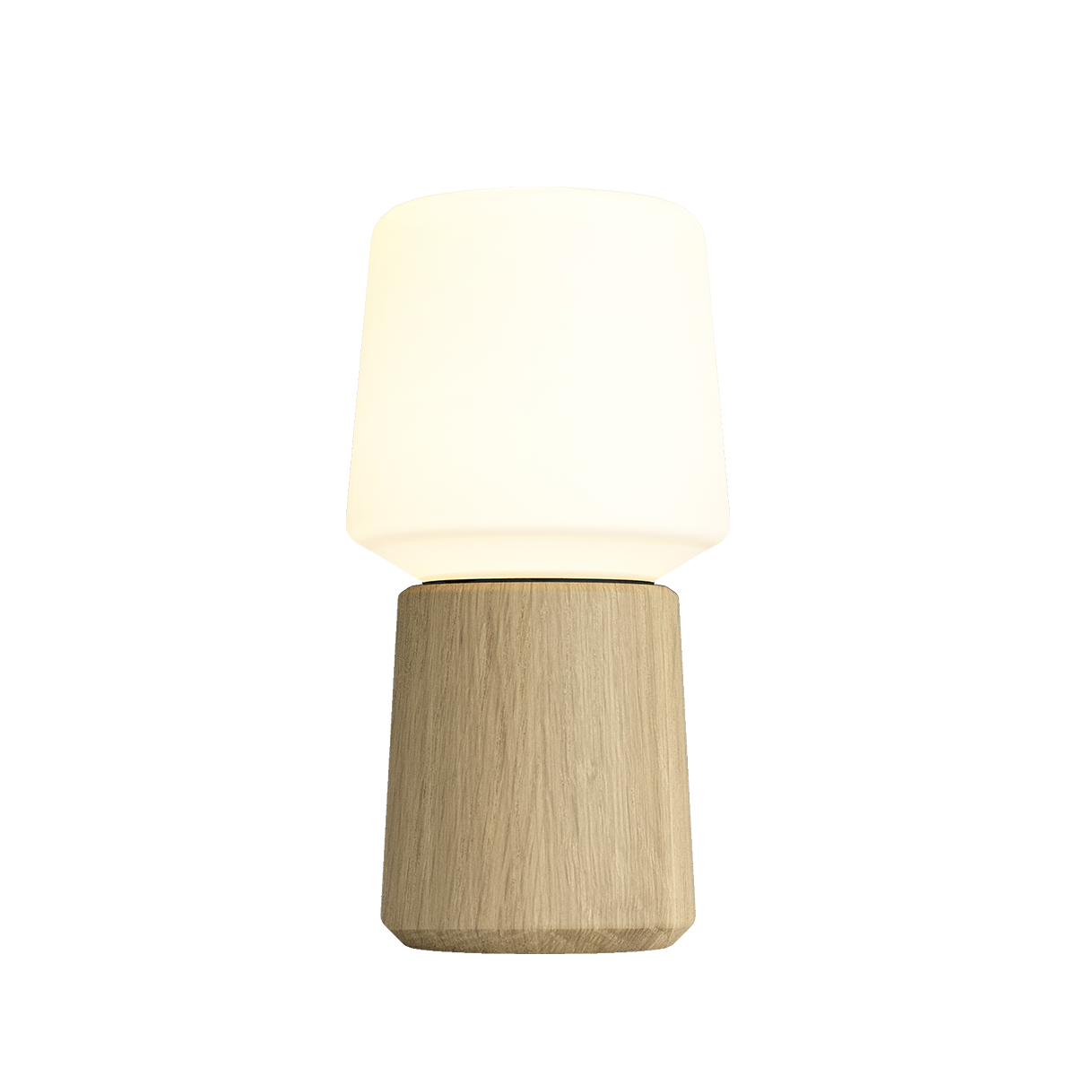 Ambience Lamp Intelligent+ with Oslo base in natural oak wood, size 8, indoor Bluetooth-controlled lamp