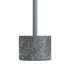 Grey Expo Table lamp with aluminum body and polished marble base on white background