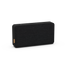 Black Move 150 Bluetooth speaker with Fiord fabric front panel and leather details on a white background