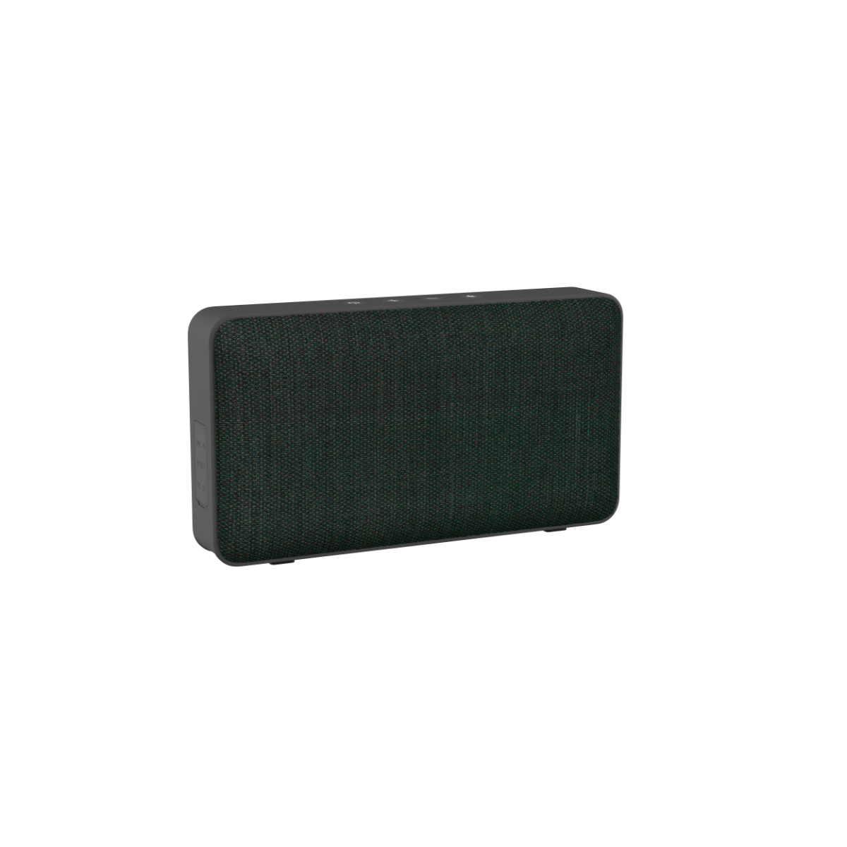 Move 50 Care speaker in forrest green with biodegradable frame and silicone buttons.