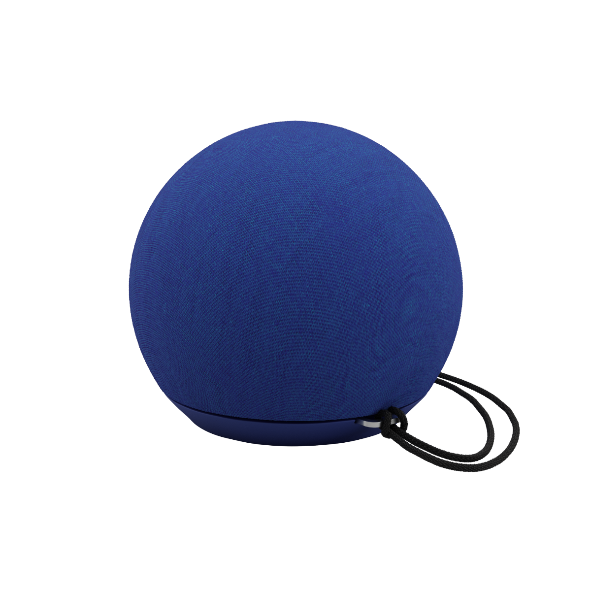 Compact cobalt blue Play Mini Bluetooth speaker with silicone buttons and durable textile cover
