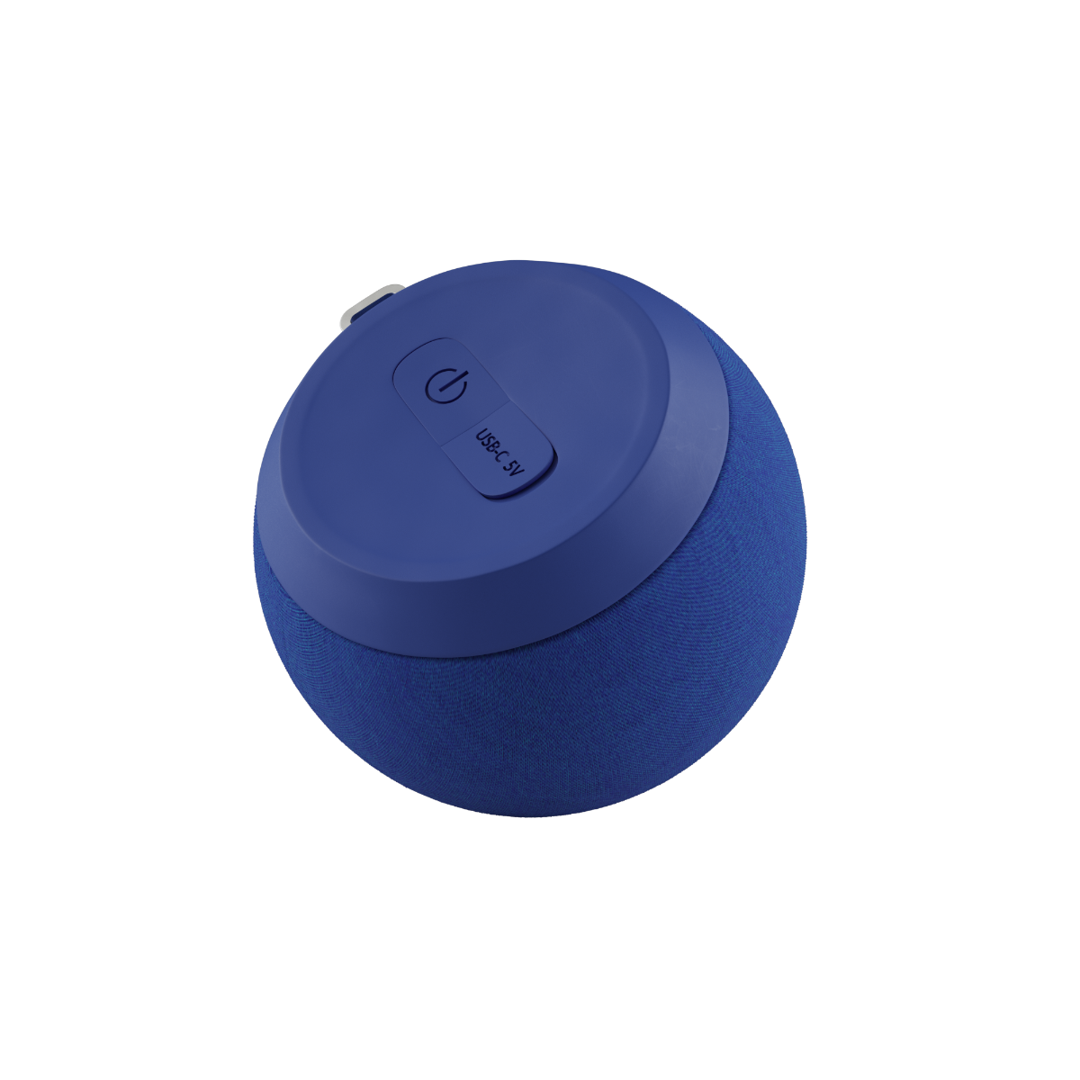 Compact Play Mini Bluetooth speaker with durable textile cover and silicone buttons, shown in blue.