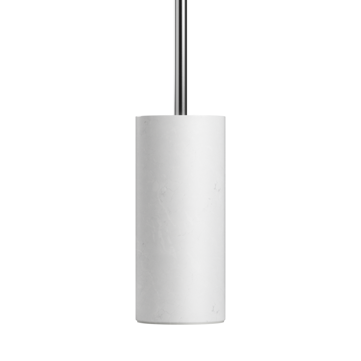 Polished Expo Floor lamp with aluminum body and marble base, warm light, and touch button.
