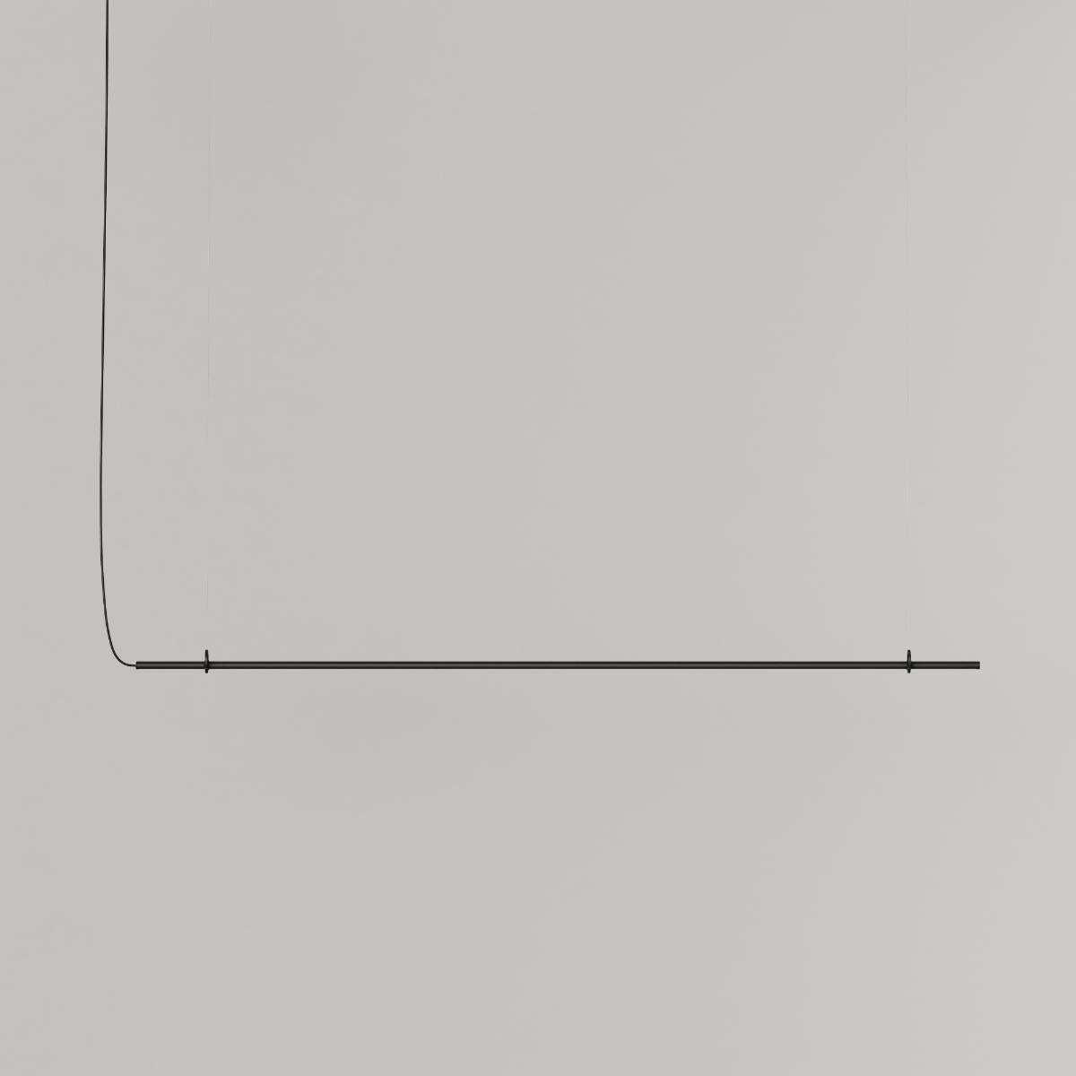 Ease 180 pendant lamp for the dining table in Black by sackit switched on, casting warm light