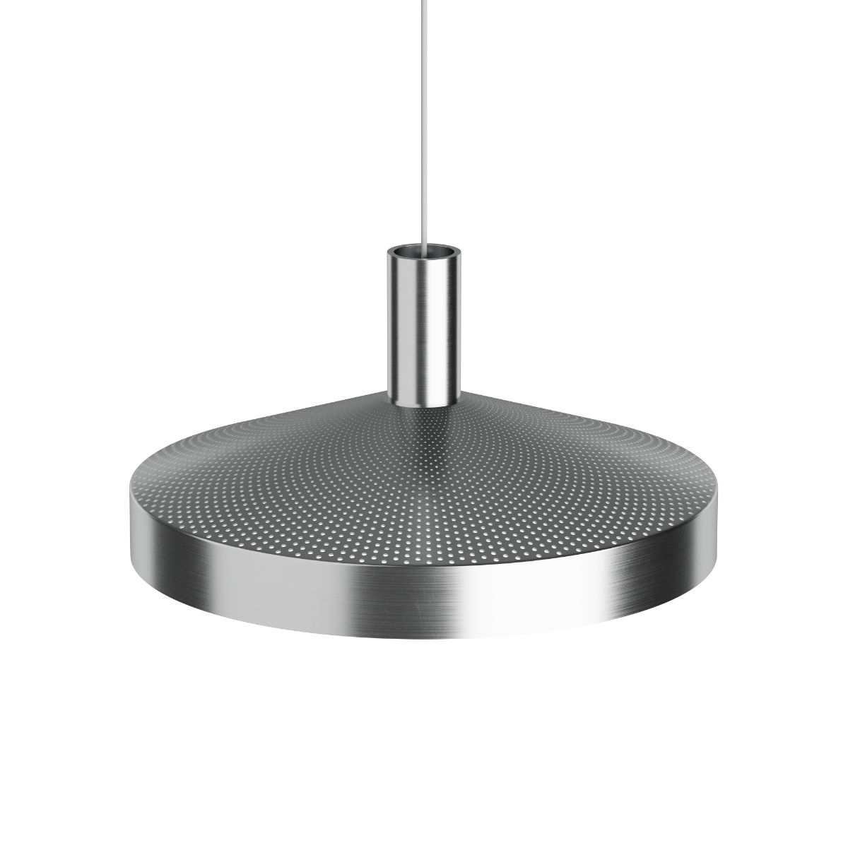 Round Dawn Pendant Ø40 indoor light fixture with perforated top and white inner shade.