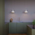 Dawn Pendant Ø25 in White by sackit in a Scandinavian living room setting
