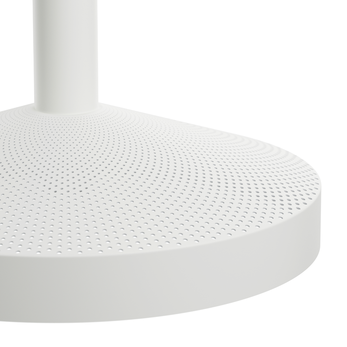 White Dawn Pendant Ø40 with perforated top and kinked edge for directed indoor lighting