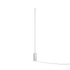 SACKit Expo 185 floor lamp with slim white aluminum profile and marble base, vertical frosted LED strip light