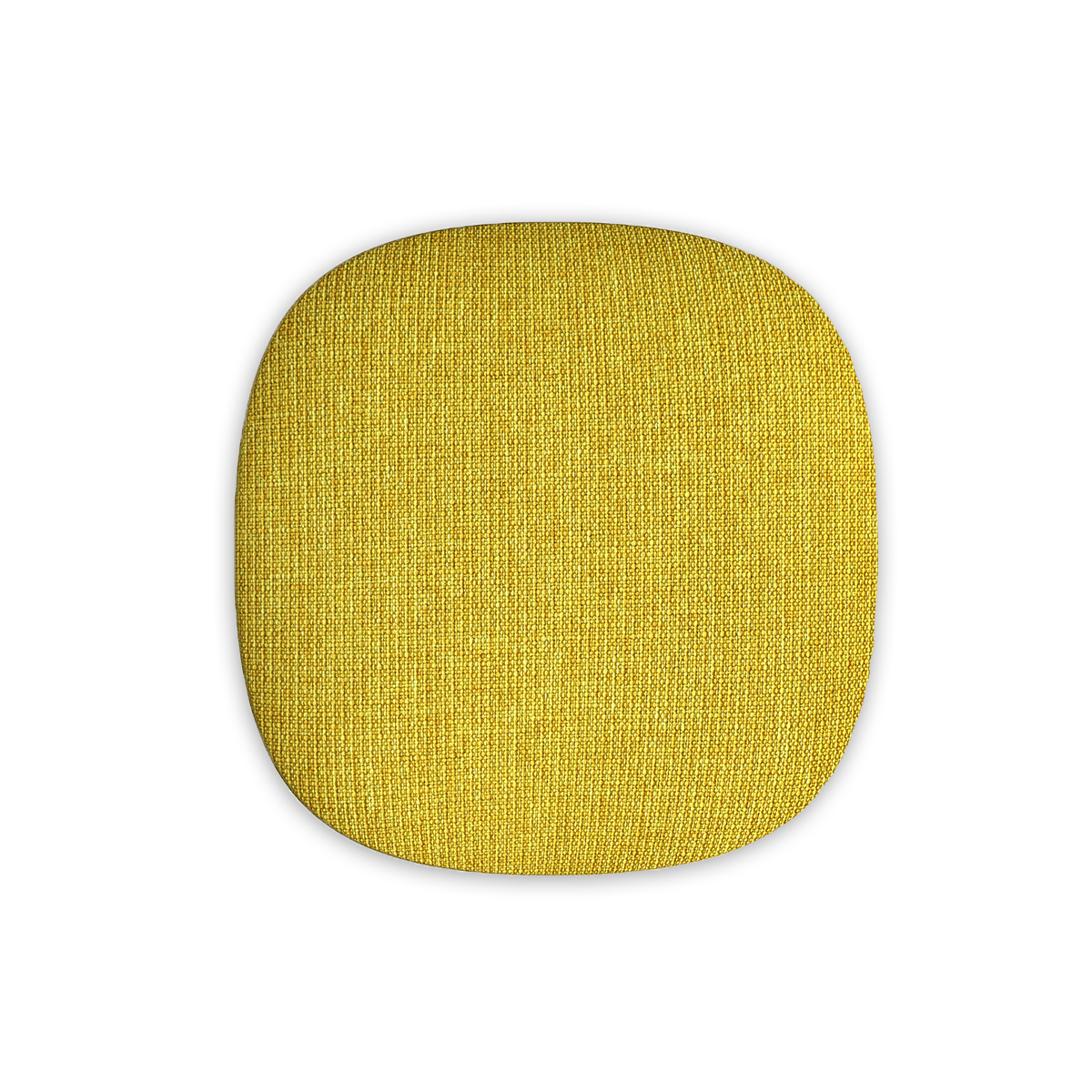 WOOFit Go speaker front panel in mustard yellow fabric from Gabriel, rectangular shape.