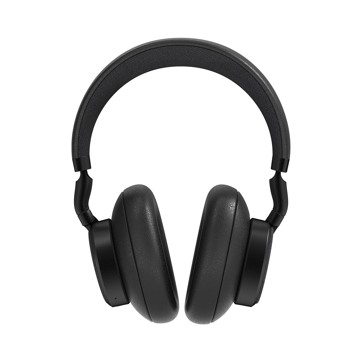 Black Touch 400 headphones with PU-leather and fabric earcups, minimalistic design, and rotatable earcups.