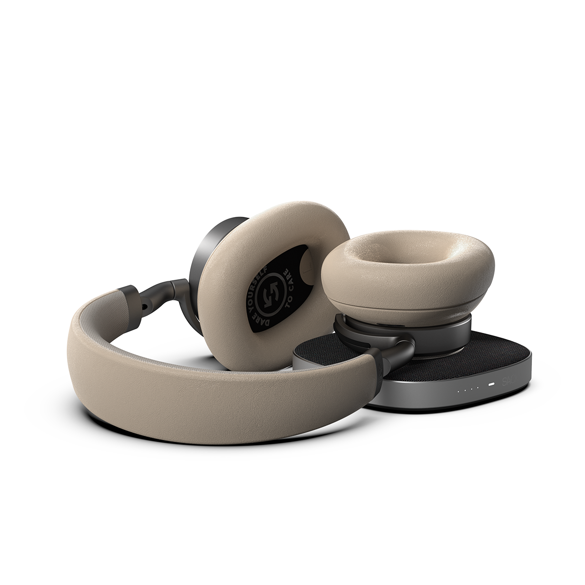 Beige Touch 400 headphones with rotatable earcups and minimalistic design on a white background.