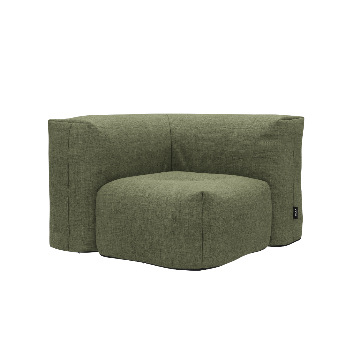 Soft Sofa Outdoor corner sofa in Kirra Olive with soft, frame-free design for outdoor use