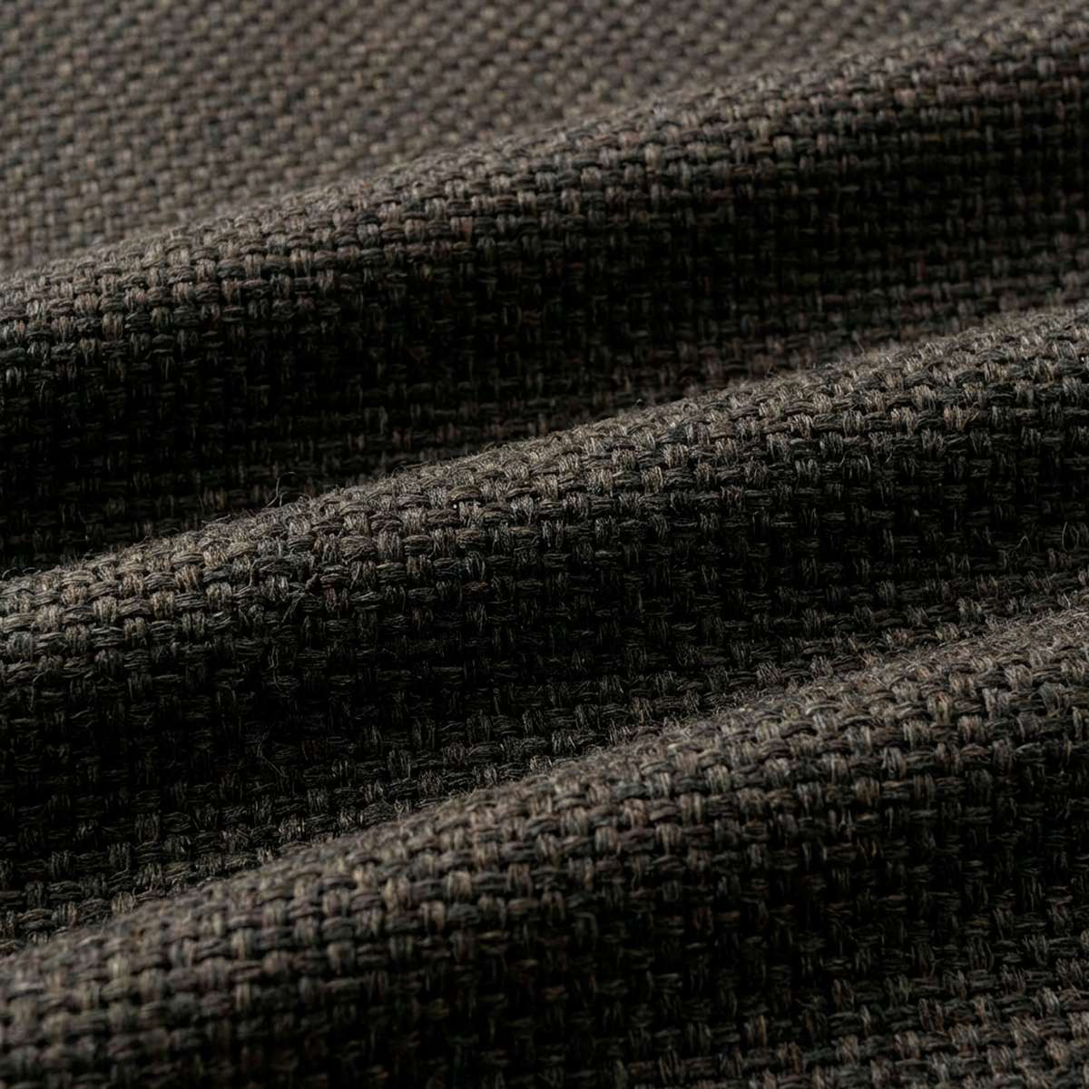 Soft Sofa Outdoor Lounger in Kirra Noir fabric with a soft, cushioned design for outdoor relaxation.