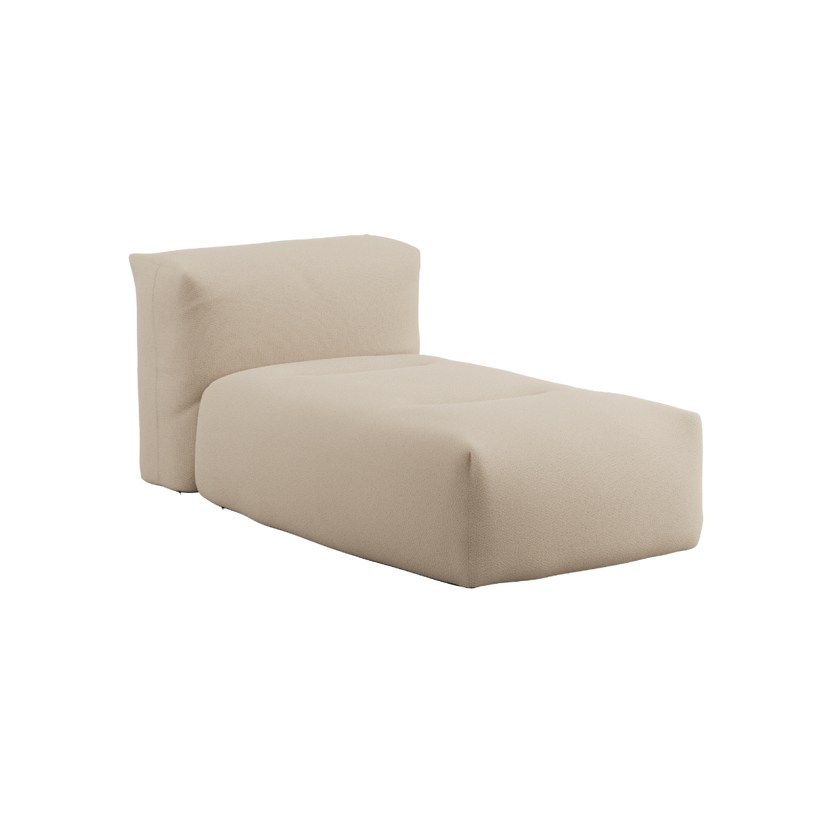 Outdoor Soft Sofa Lounger in beige Kirra Sand fabric with soft cushions and low profile design