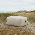Soft Sofa Outdoor pouf in Kirra Olive color made of water-repellent polyester, simple and soft design.
