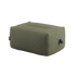 Kirra Olive Soft Sofa Outdoor Pouf with soft, rounded shape and water-repellent polyester cover.
