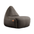 Canvas Lounge Chair in brown canvas fabric with backrest and durable hand-sewn stitches