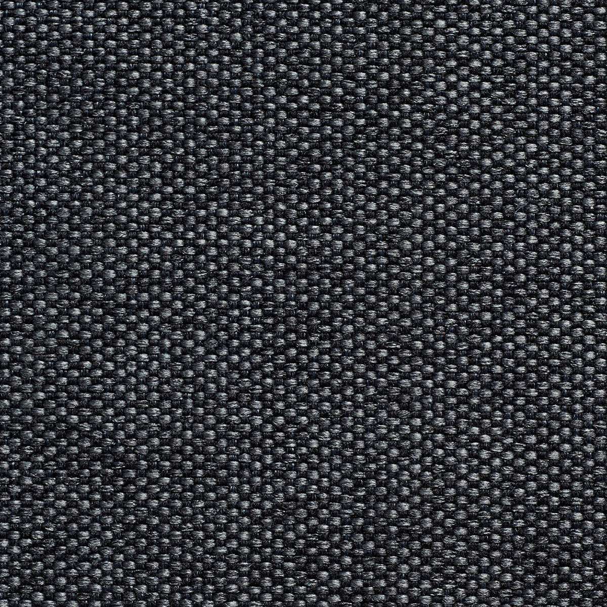 Canvas Pouf in petrol canvas fabric with hand-sewn linen stitches, round and durable.