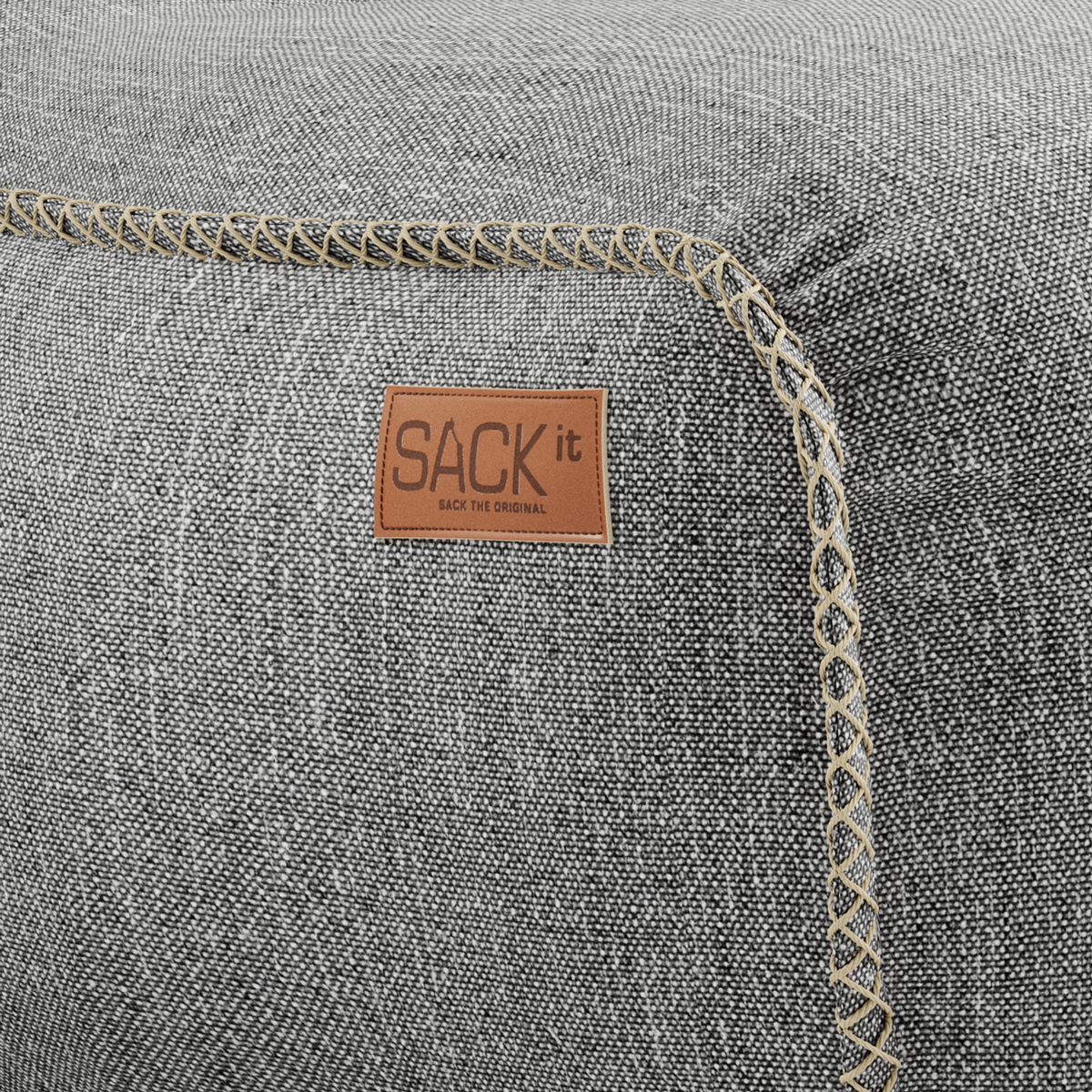 Cobana Lounge Chair in light grey with backrest, durable and water repellent bean bag chair for indoor and outdoor use.