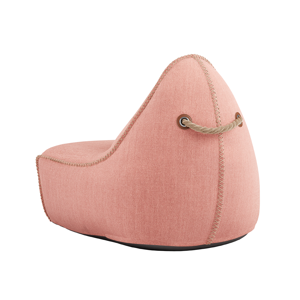 Cobana Lounge Chair in Cobana Grey with backrest, durable water-repellent bean bag chair for indoor and outdoor use