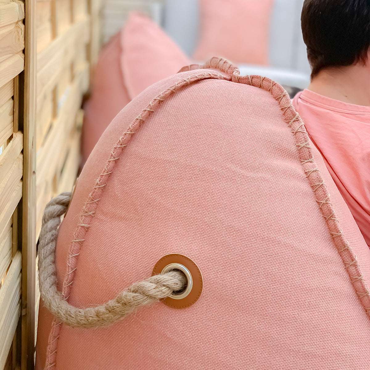 Cobana Lounge Chair in Cobana Grey with backrest, designed for indoor and outdoor use, durable and water repellent.