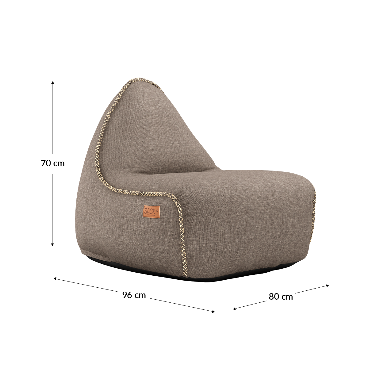 Cobana Lounge Chair in Cobana Grey with a soft, rounded shape and durable fabric.