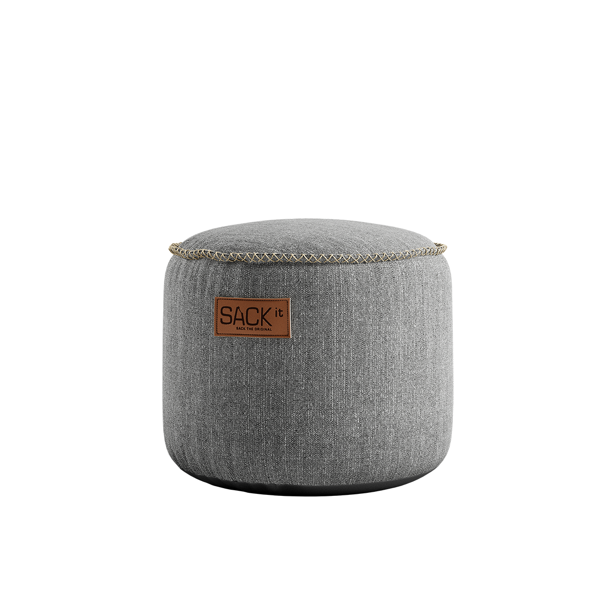 Cobana Junior Pouf in Cobana Sand Melange color, round indoor and outdoor kids pouf.
