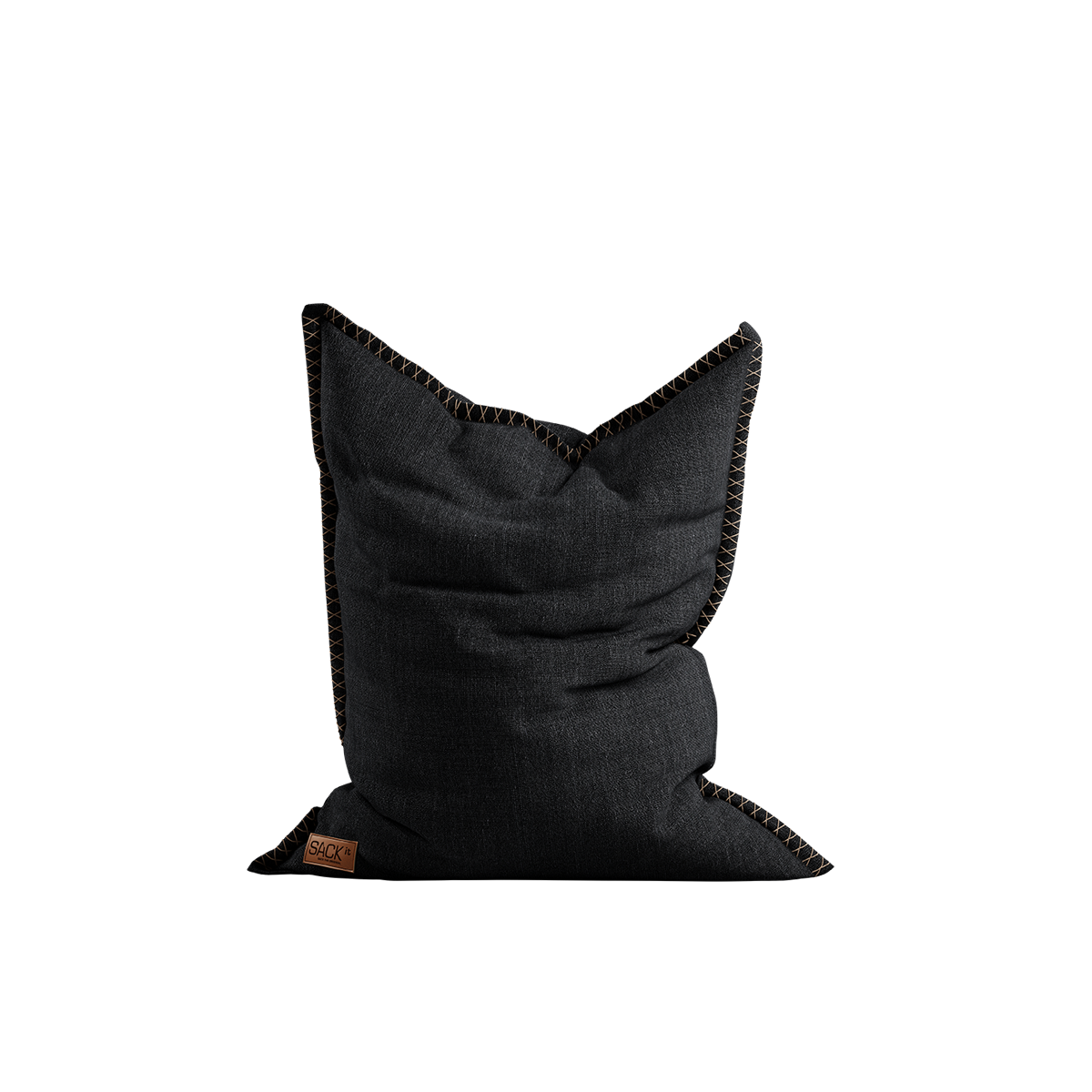 Cobana Junior Beanbag in black with a soft, durable fabric and rounded shape for kids.