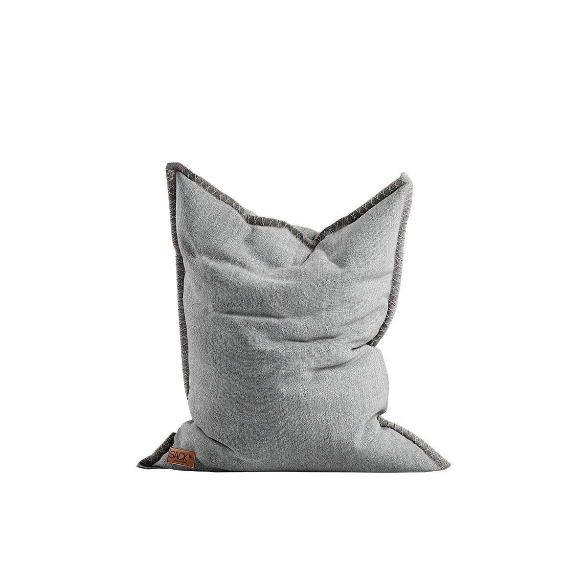 Cobana Junior Beanbag chair in sand melange color with soft, durable fabric and hand-sewn stitches.