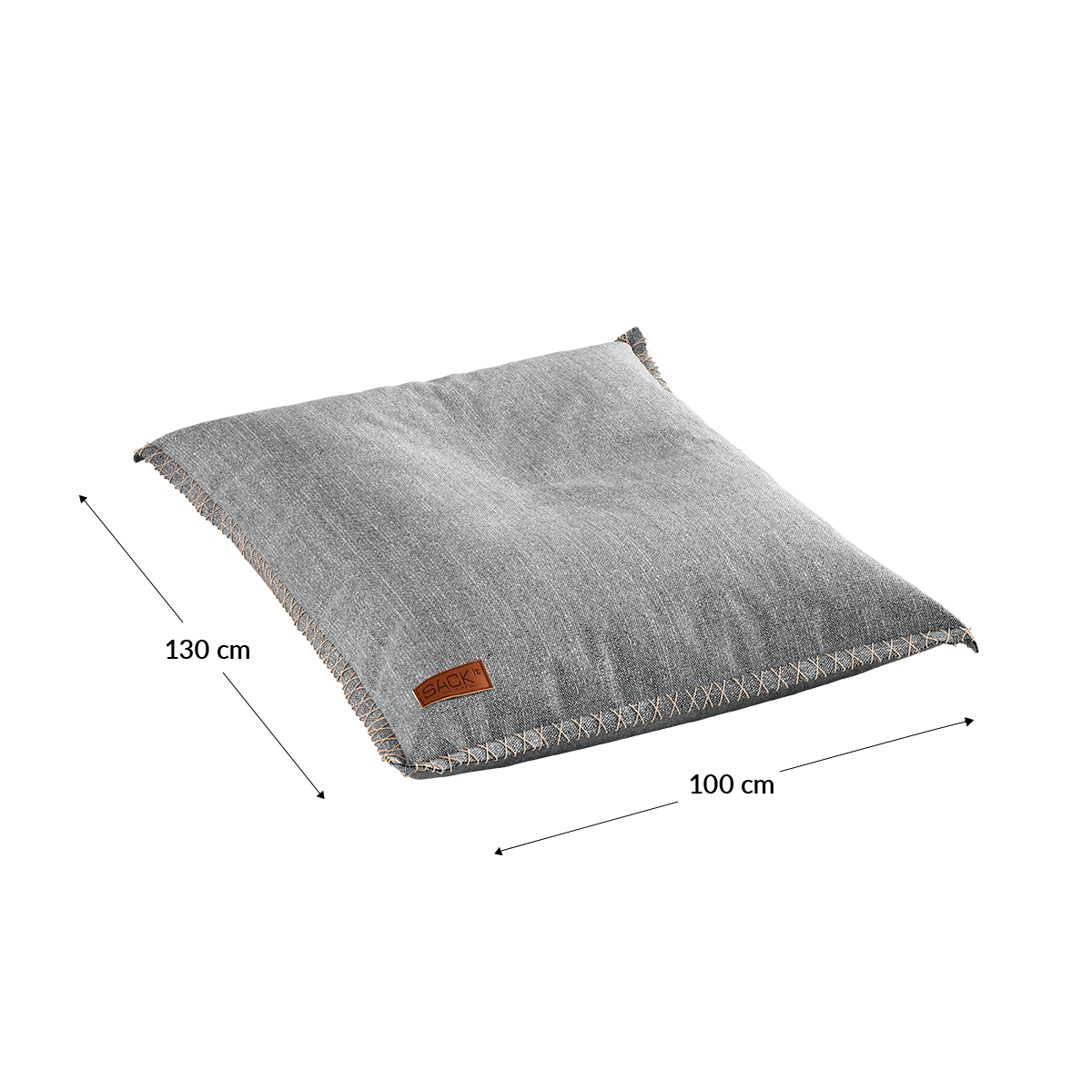 Cobana Junior Beanbag chair in Cobana Grey with a soft, rounded shape and durable fabric.