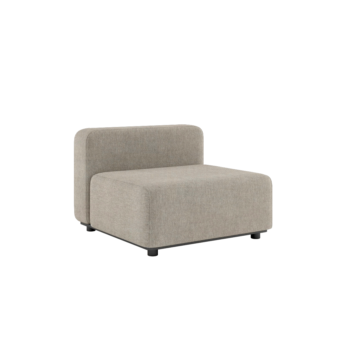 Kirra Sand Cobana Lounge Sofa seat module with powder-coated aluminum frame and Olefin textile upholstery