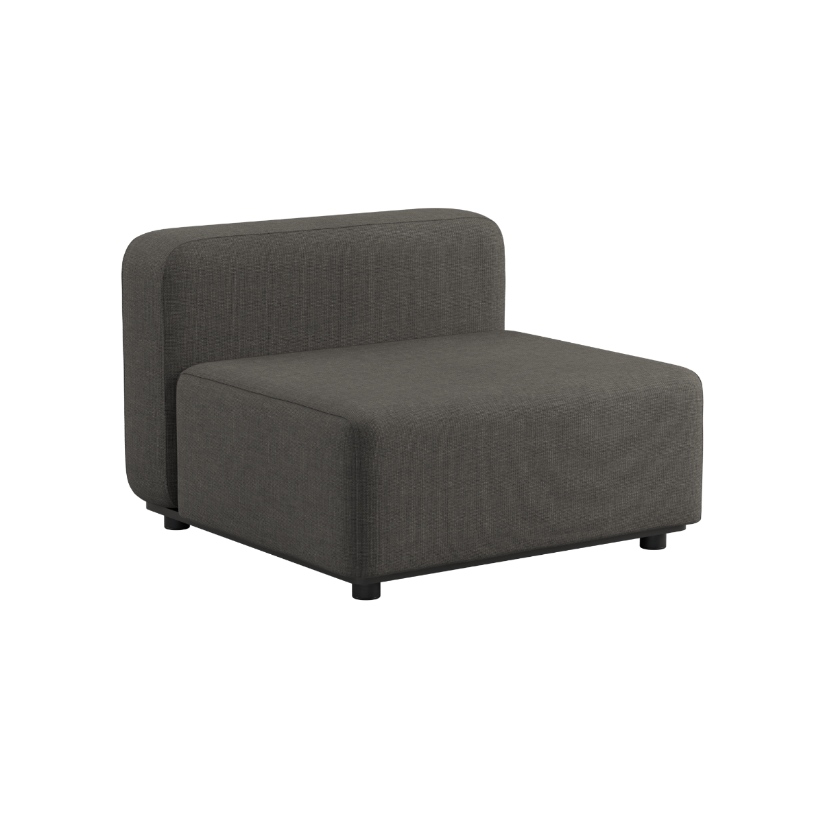 Kirra Noir Cobana Lounge Sofa seat module with powder-coated aluminum frame and olefin textile upholstery