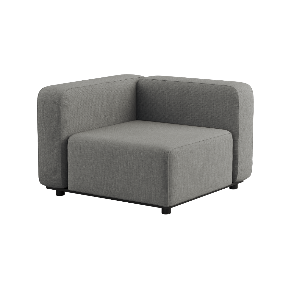Kirra Grey Cobana Lounge Sofa corner module with powder-coated aluminum frame and Olefin textile cushions.