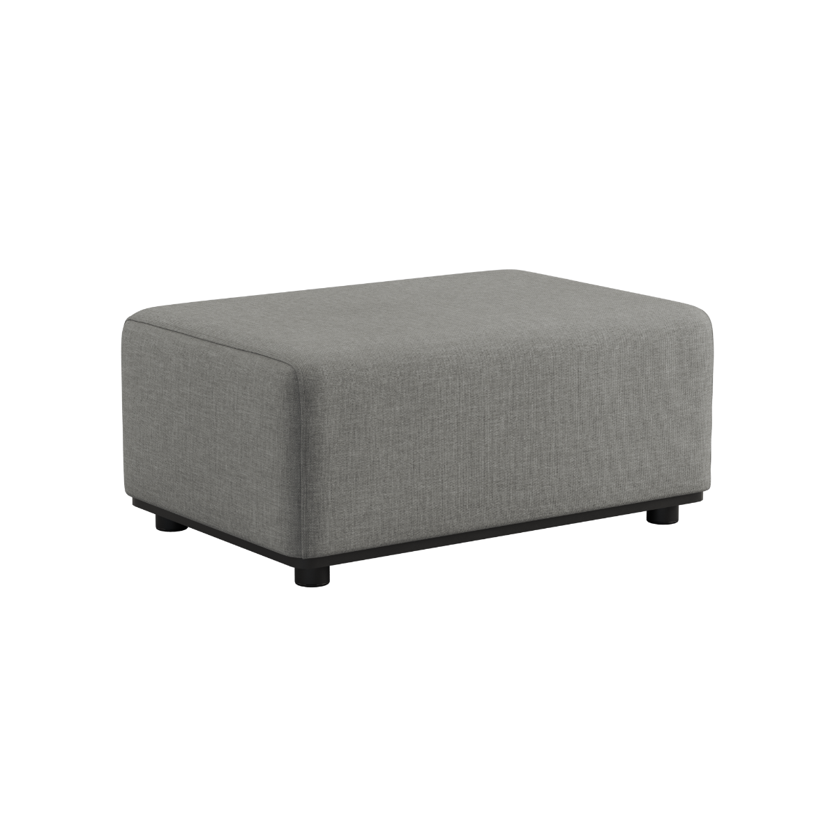 Kirra Grey Cobana Lounge Sofa pouf with powder-coated aluminum frame and Olefin textile for outdoor use