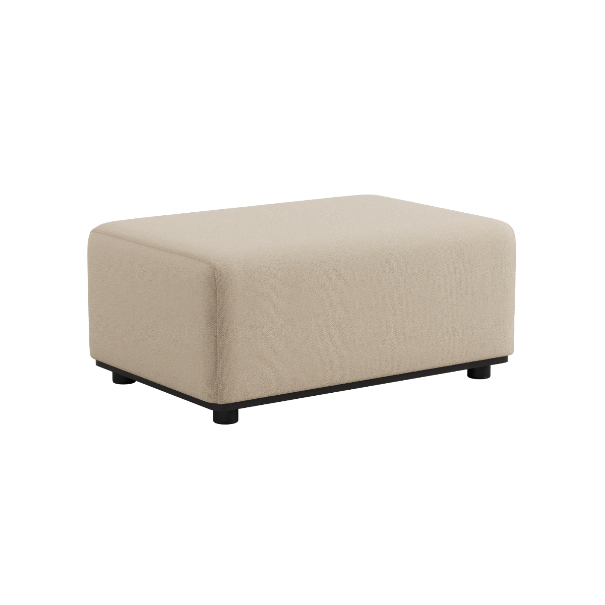 Boucle Beige Cobana Lounge Sofa pouf with powder-coated aluminum frame and soft outdoor fabric