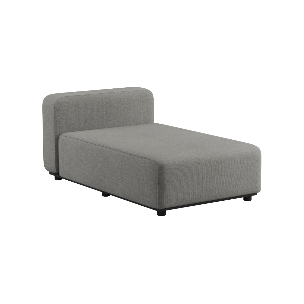 Kirra Grey Cobana Lounge Sofa chaise module with powder-coated aluminum frame and outdoor fabric cushions