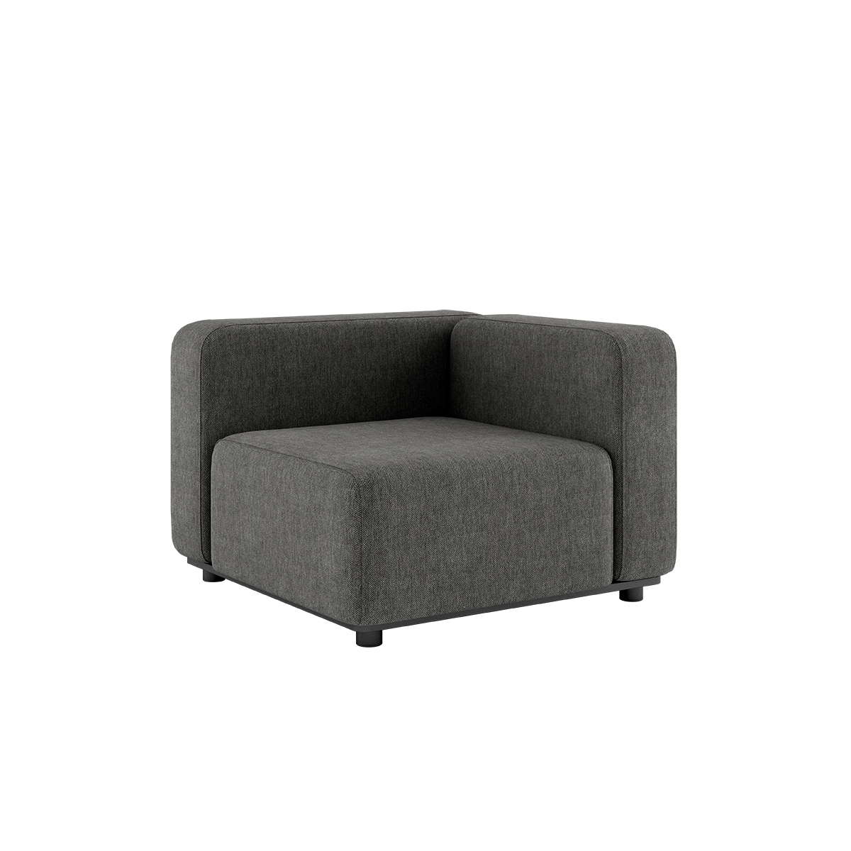 Cobana Lounge Sofa corner module in grey with powder-coated aluminum frame and cushioned seating.