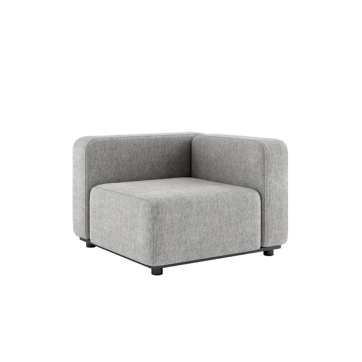 Cobana Lounge Sofa corner module in Cobana Sand Melange with powder-coated aluminum frame and cushioned seats