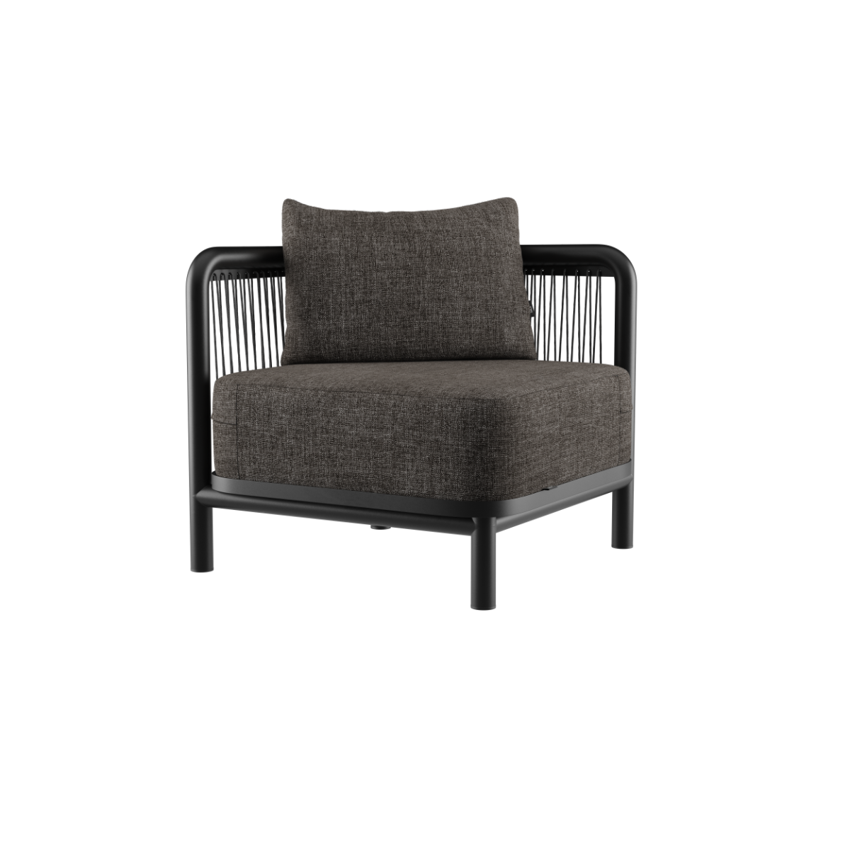 Kirra Lounge Sofa corner module in Kirra Sand with powder-coated aluminum frame and Olefin cushions.