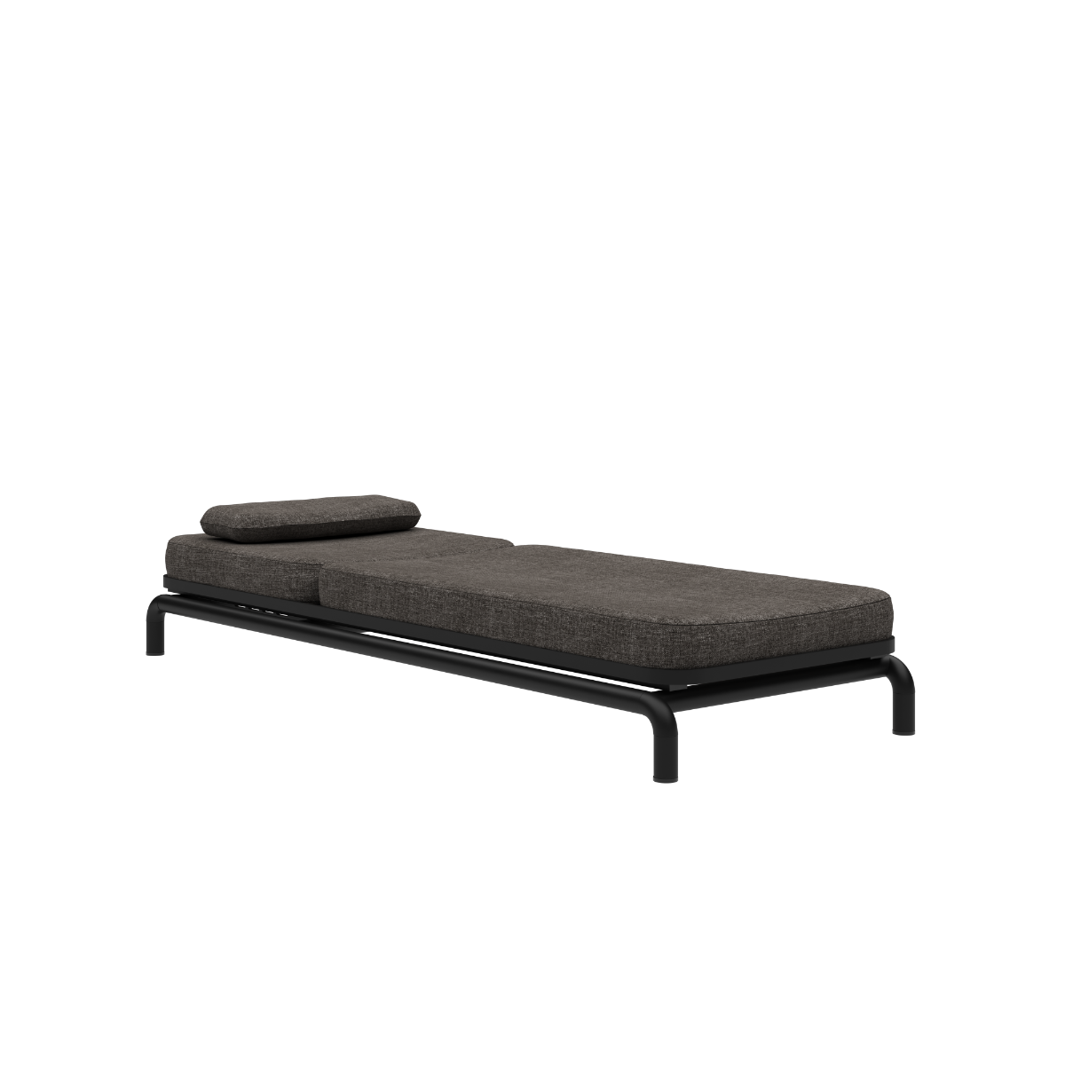 Kirra Sunbed in Kirra Sand color with adjustable backrest and powder-coated aluminum frame.