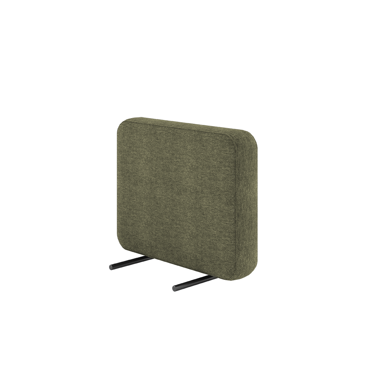 Cobana Lounge Sofa armrest module in black powder-coated aluminum frame and olefin textile upholstery.