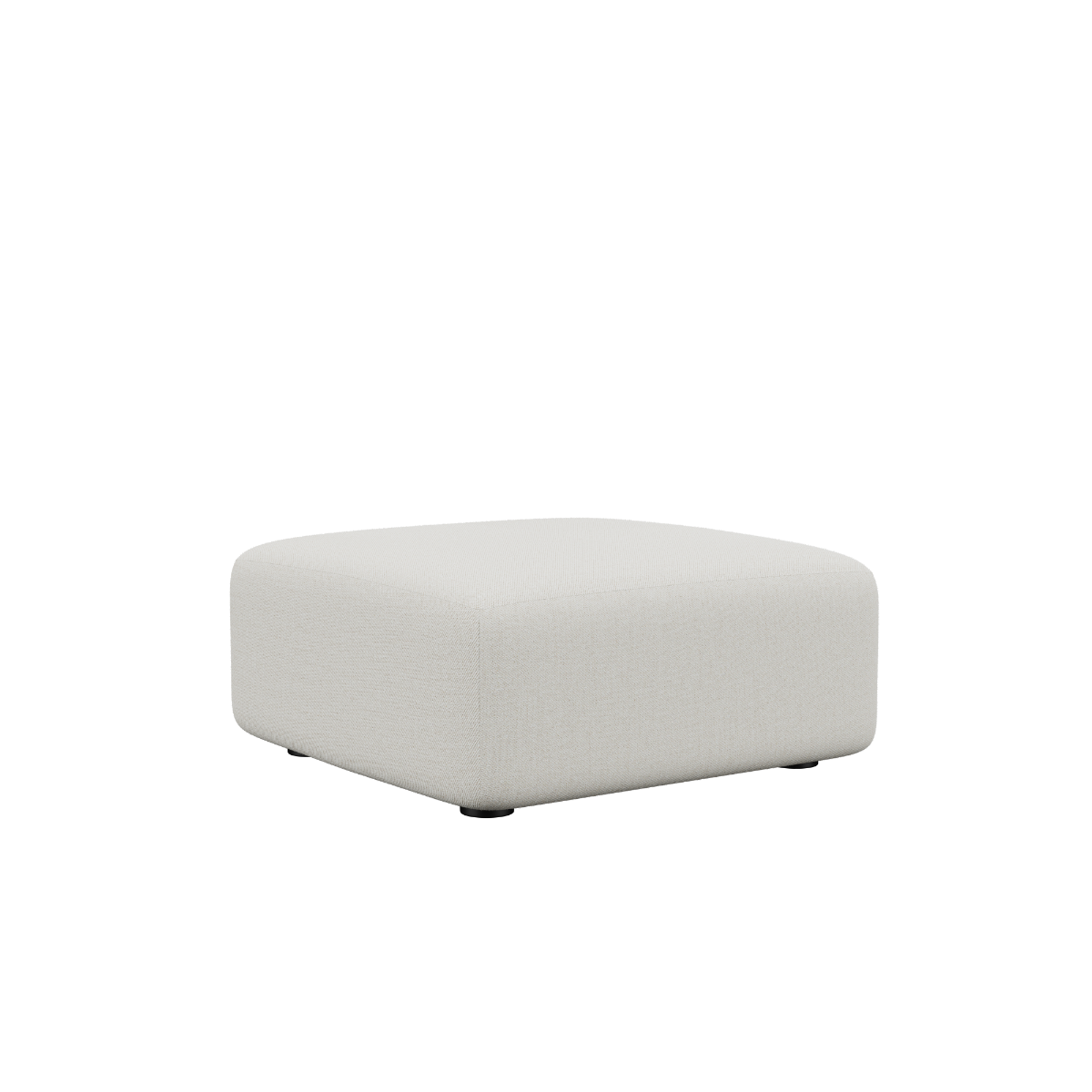 Fjord Sofa pouf in Sealife Brown textile with soft rounded edges and Scandinavian design.