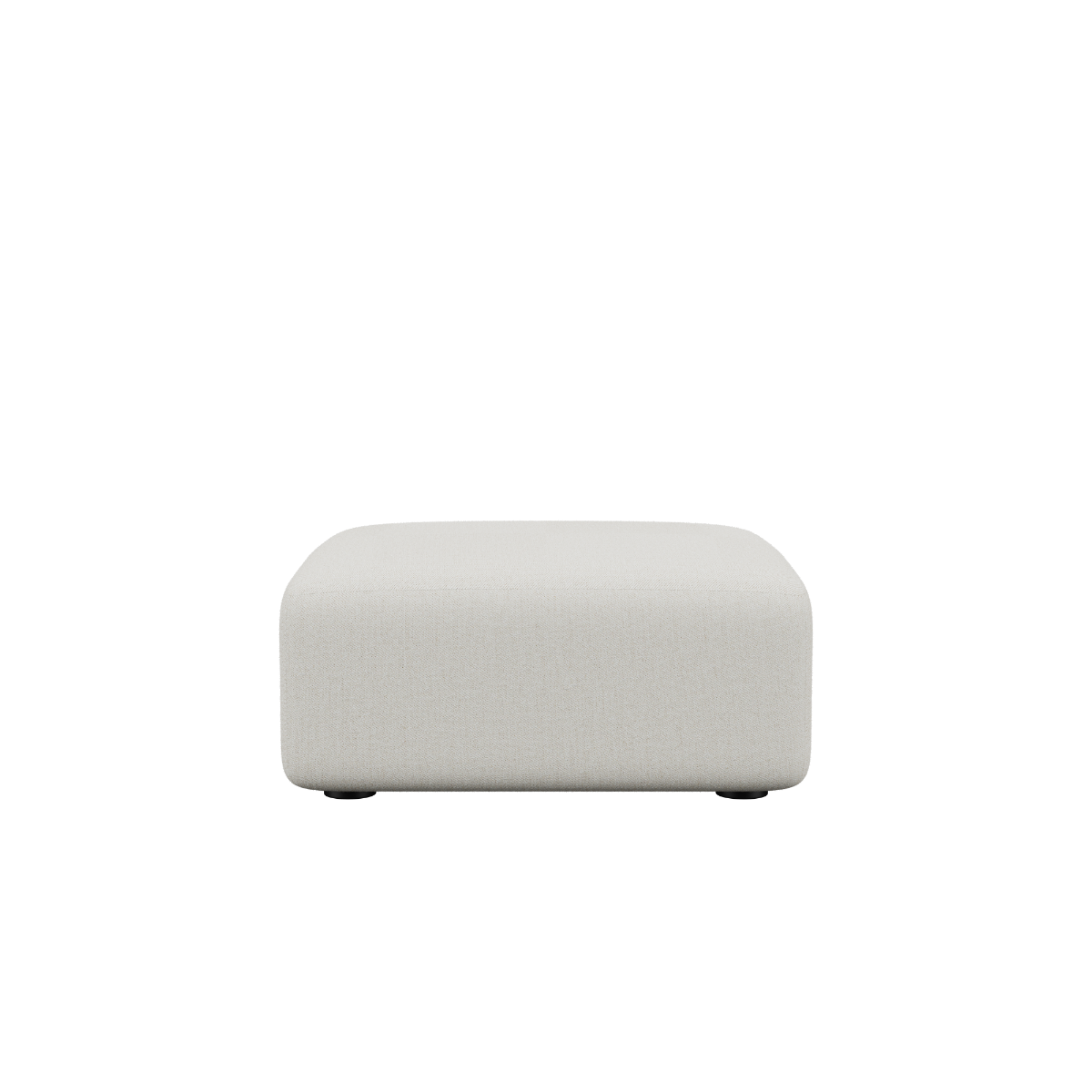 Fjord Sofa pouf in Sealife Brown textile with soft rounded edges and Scandinavian design.