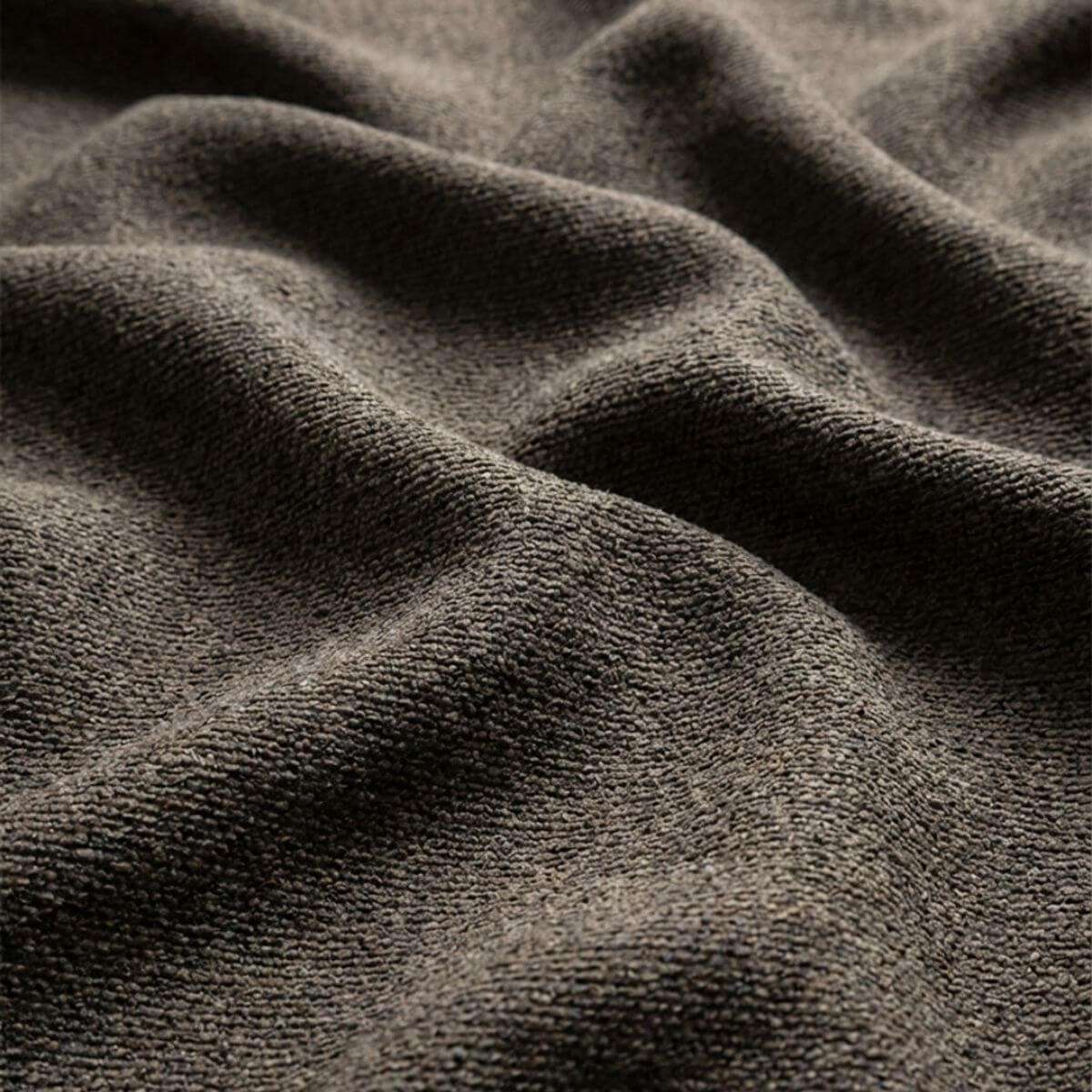 Fjord Sofa corner sofa with open end in Sealife Brown fabric with rounded edges and soft lines