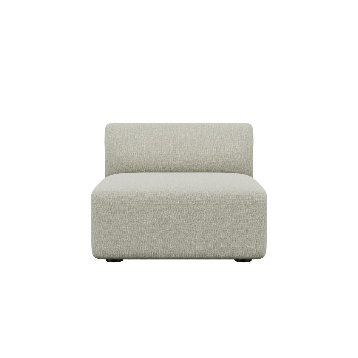 Fjord Sofa seat section in Cosmo Mustard fabric with soft rounded edges and Scandinavian design.