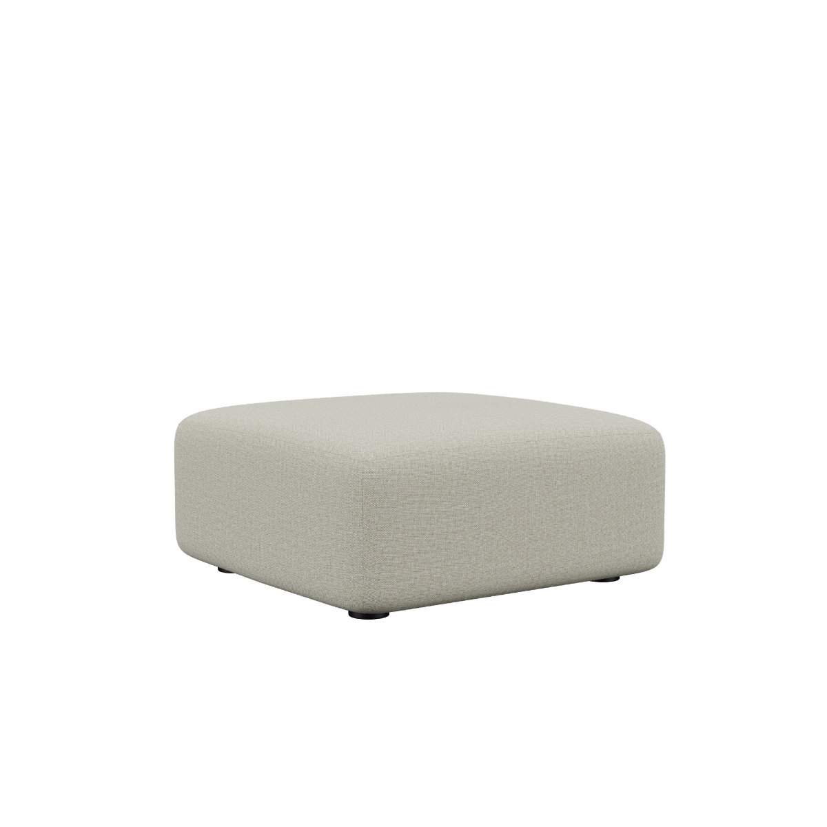 Cosmo Mustard Fjord Sofa pouf with soft rounded edges and Scandinavian design in indoor setting